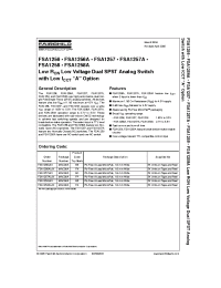 Datasheet FSA1258L8X manufacturer Fairchild